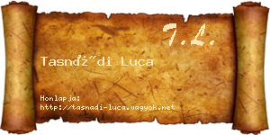 Tasnádi Luca névjegykártya